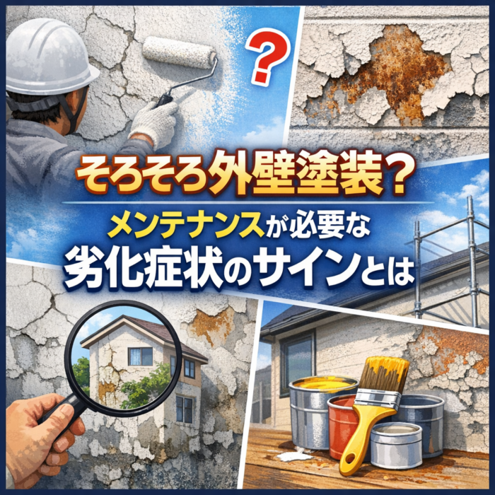 そろそろ外壁塗装？メンテナンスが必要な劣化症状のサインとは