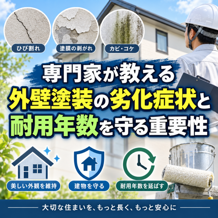 専門家が教える外壁塗装の劣化症状と耐用年数を守る重要性